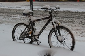bicycle in winter