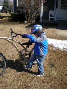 little dude on a tagalong